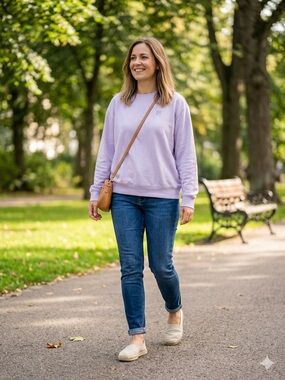 🔵 Fila Lilac Crewneck Sweatshirt for Women